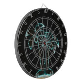 De blik van Neon laat tropische palmbomen opstaan Dartbord (Voorkant Links)