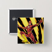 De blikbouten van de Flits Vierkante Button 5,1 Cm (Voorkant /achterkant)