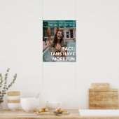 De blikken hebben meer vette Poster - Blauwgroen g (Keuken)