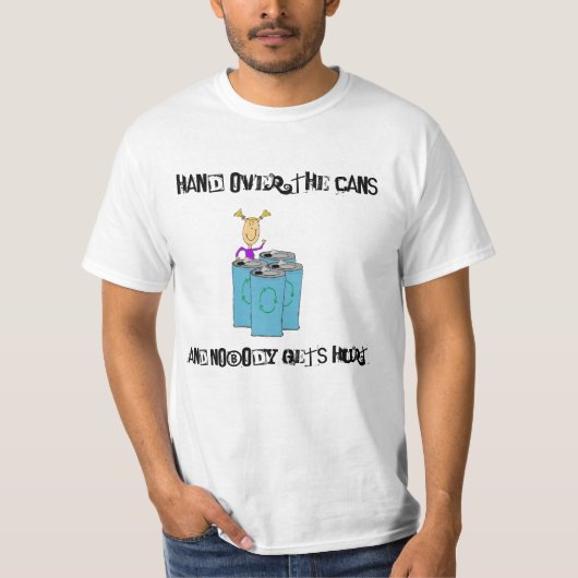 De blikken over de hand t-shirt (Voorkant)