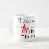 De blikken stoppen een Mok voor hartgenezing (Voorkant links)