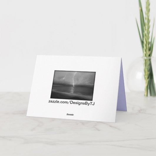 De bliksem dankt u bedankkaart (Achterkant)