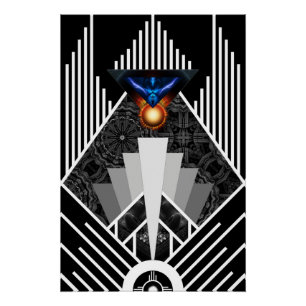 De bliksem deco Mech Flare is een perfect Poster