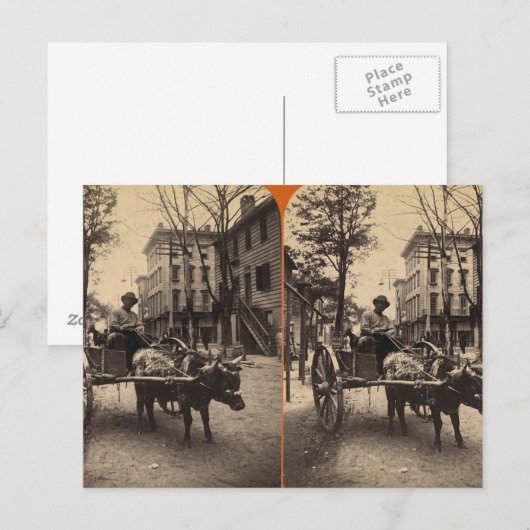 De bliksem Express, Savannah, Ga c. 1886 Briefkaart (Voorkant / Achterkant)