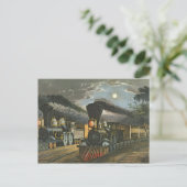 De bliksem Express-treinen, 1863 Briefkaart (Staand voorkant)