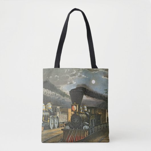 De bliksem Express-treinen, 1863 Tote Bag (Voorkant)
