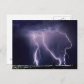 De bliksem over Salt Lake Valley, Utah. Briefkaart (Voorkant / Achterkant)
