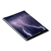 De bliksem over Salt Lake Valley, Utah. Notitieboek (Rechterzijde)