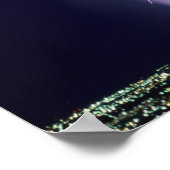 De bliksem over Salt Lake Valley, Utah. Poster (Hoek)