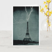 De bliksem slaat de Toren van Eiffel, 1902 Kaart (Gele Bloem)