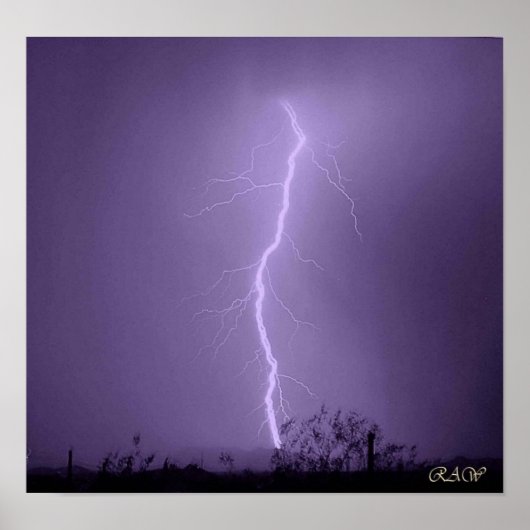 De blikseminslag achter het Vuldengebergte Poster (Voorkant)