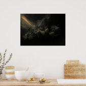 De blikseminslag trof een heksenkuil, herwerkte poster (Keuken)