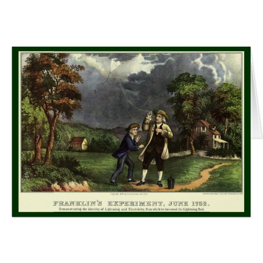 De bliksemproef met een vlieger van Benjamin Frank (Voorkant Horizontaal)