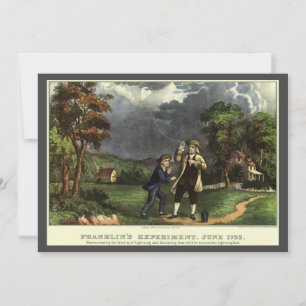 De bliksemproef met een vlieger van Benjamin Frank