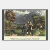 De bliksemproef met een vlieger van Benjamin Frank Inpakpapier Vel (Voorkant 3)
