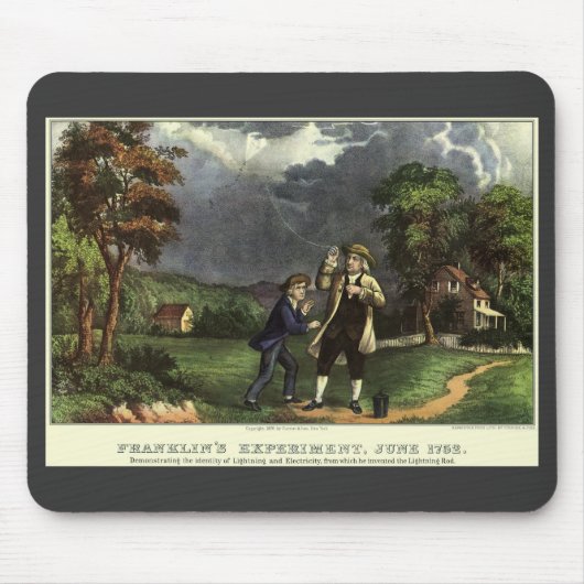 De bliksemproef met een vlieger van Benjamin Frank Muismat (Voorkant)