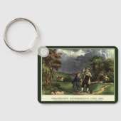 De bliksemproef met een vlieger van Benjamin Frank Sleutelhanger (Achterkant)