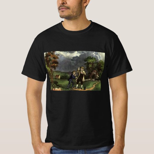 De bliksemproef met een vlieger van Benjamin Frank T-shirt (Voorkant)