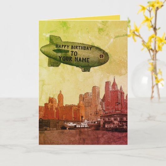 DE BLIMP VAN DE DE JAREN '30HORIZON VAN DE STAD KAART (Gele Bloem)