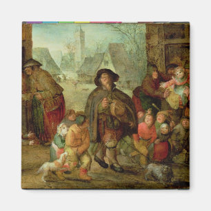De Blind Hurdy Gurdy Player Magneet