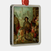 De Blind Hurdy Gurdy Player Metalen Ornament (Rechts)