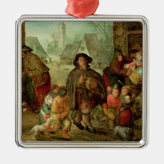 De Blind Hurdy Gurdy Player Metalen Ornament (Voorkant)