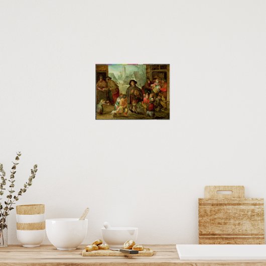 De Blind Hurdy Gurdy Player Poster (Keuken)