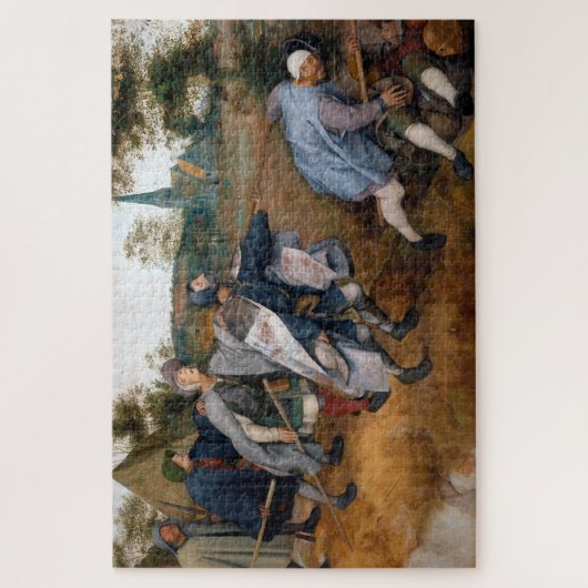De blinde leider van de Blind, Pieter Bruegel Legpuzzel (Verticaal)