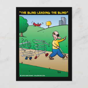 "De blinde leider van de blindheid" Briefkaart