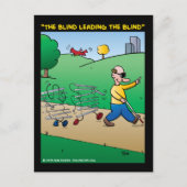 "De blinde leider van de blindheid" Briefkaart (Voorkant)
