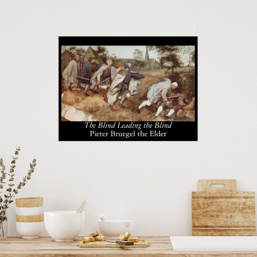 De blinde leider van het Blinde - 1568 Poster (Keuken)