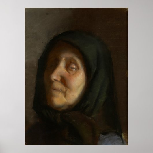 De blinde vrouw, Anna Ancher, 1885 Poster (Voorkant)
