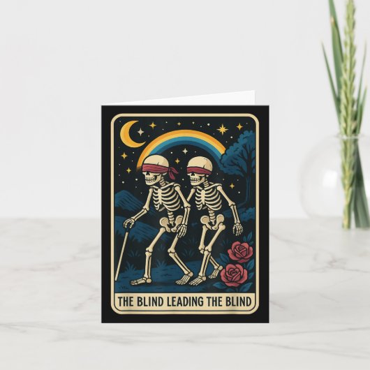 De Blinden Leiden De Blinden Funny Tarotkaart Skel Kaart (Voorkant)