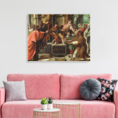De Blinding van Elymas (cartoon voor de Sistine Ch Canvas Afdruk (Insitu (Woonkamer))