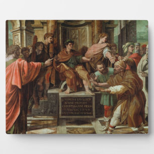 De Blinding van Elymas (cartoon voor de Sistine Ch Fotoplaat