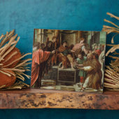 De Blinding van Elymas (cartoon voor de Sistine Ch Fotoplaat (Zijkant)