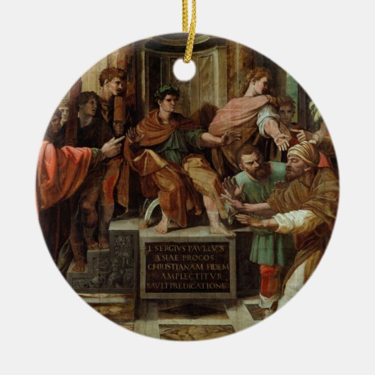 De Blinding van Elymas (cartoon voor de Sistine Ch Keramisch Ornament (Voorkant)