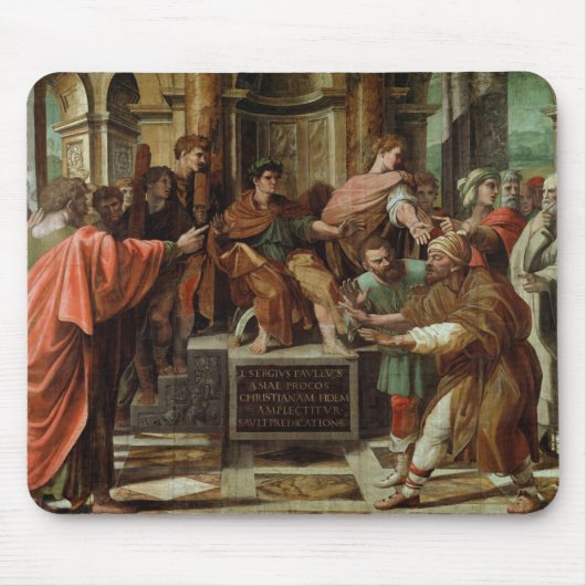 De Blinding van Elymas (cartoon voor de Sistine Ch Muismat (Voorkant)