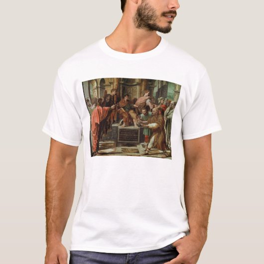 De Blinding van Elymas (cartoon voor de Sistine Ch T-shirt (Voorkant)
