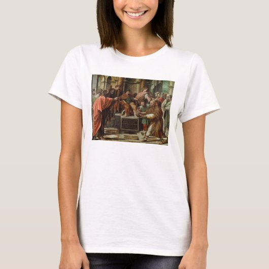 De Blinding van Elymas (cartoon voor de Sistine Ch T-shirt (Voorkant)