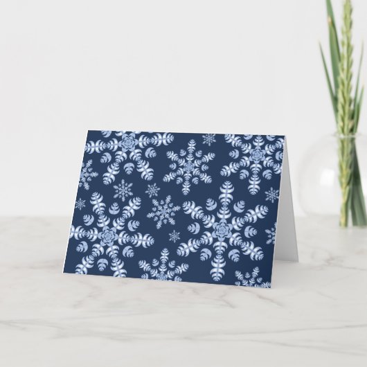 De Blizzard van de Sneeuwvlok van de veer Feestdagen Kaart (Voorkant)