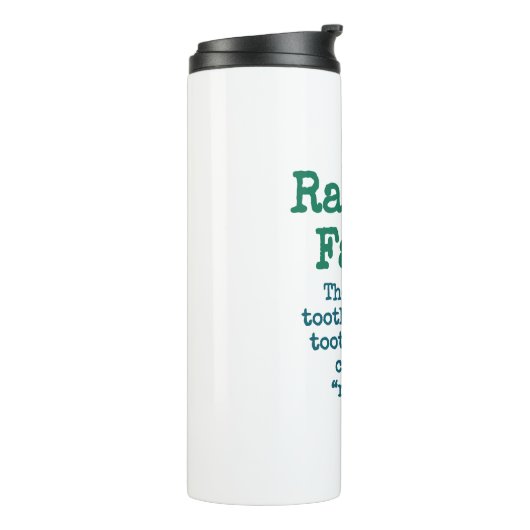 De blob van tandpasta op een tandenborstel - Trivi Thermosbeker (Gedraaid links)