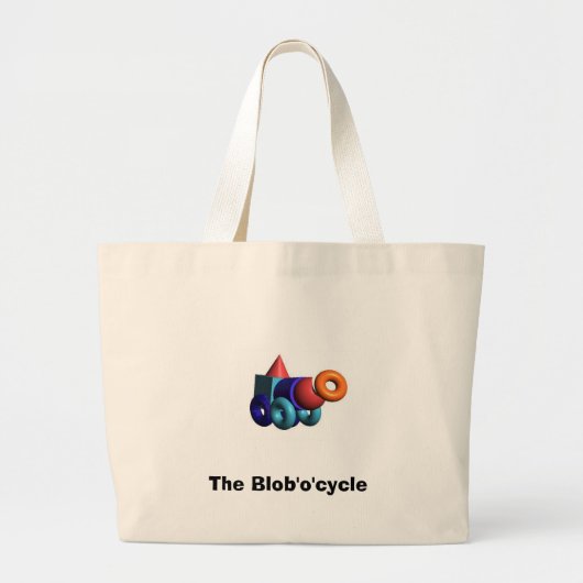 De blob'o'cycle grote tote bag (Voorkant)