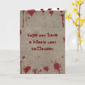 De bloedige Kaart van Halloween (Gele Bloem)