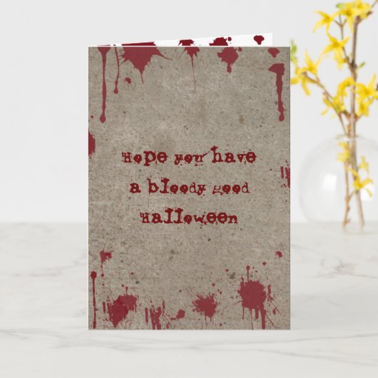De bloedige Kaart van Halloween (Gele Bloem)