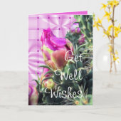 De Bloei van de cactus getWell-past voor om het Kaart (Gele Bloem)