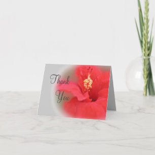 De Bloei van de hibiscus dankt u kaardt Bedankkaart