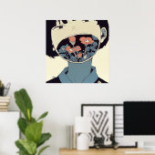 De bloei van de stilte - Surrealistische grafische Poster (Thuiskantoor)