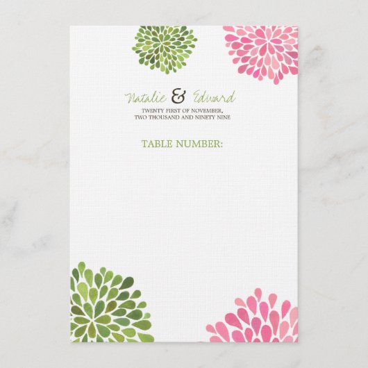 De Bloei van het Menu van de Kaart & van het (Voorkant)