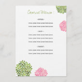 De Bloei van het Menu van de Kaart & van het (Achterkant)